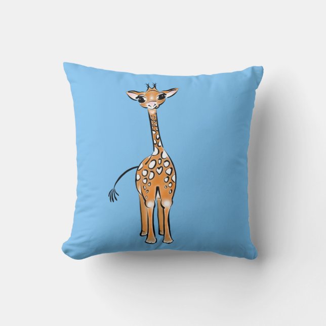 Cute Giraffe teckning, safari-djur Kudde (Framsida)