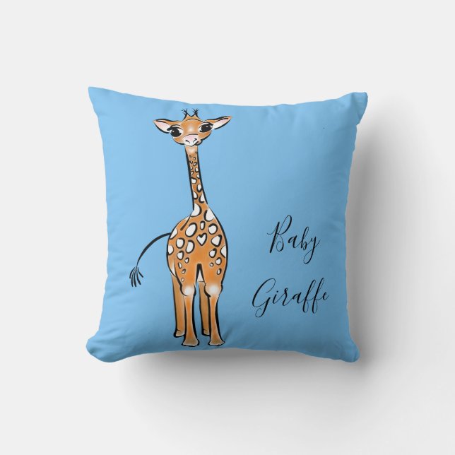 Cute Giraffe teckning, safari-djur Kudde (Framsida)