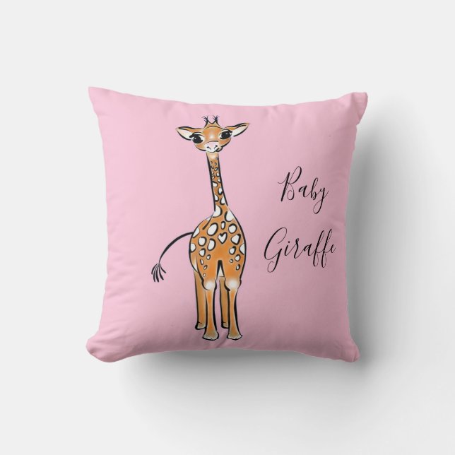 Cute Giraffe teckning, safari-djur Kudde (Framsida)