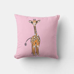 Cute giraffe teckning, safari-djur kudde