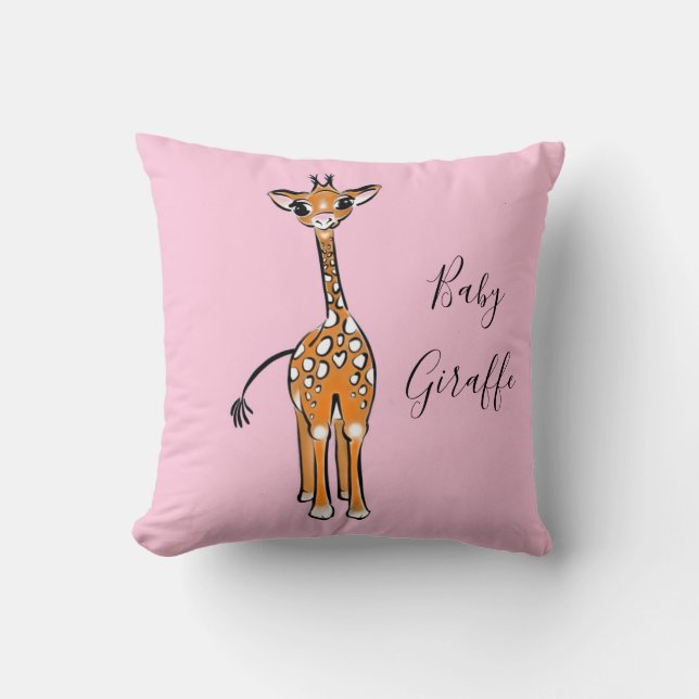 Cute Giraffe teckning, safari-djur Kudde (Framsida)