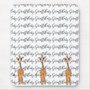 Cute giraffe teckning, safari-djur musmatta