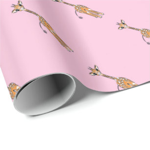 Cute Giraffe teckning, safari-djur Presentpapper