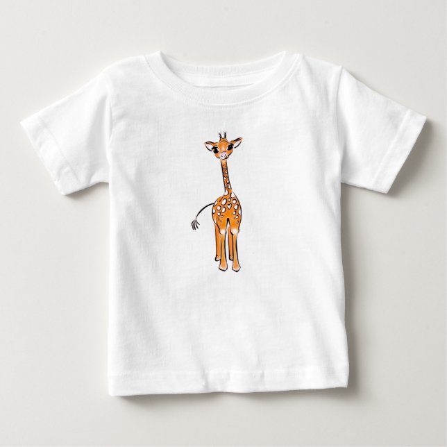 Cute Giraffe teckning, safari-djur T Shirt (Framsida)