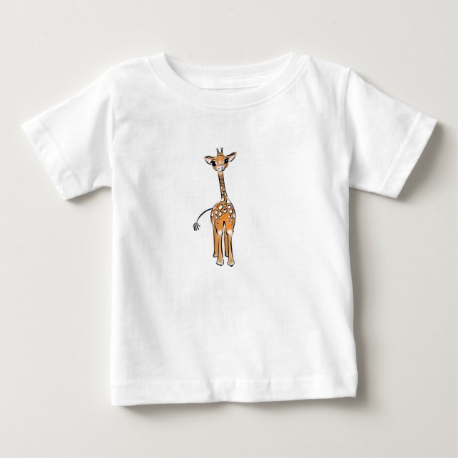 Cute Giraffe teckning, safari-djur T-shirt (Framsida)