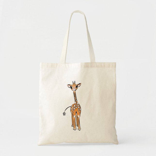 Cute Giraffe teckning, safari-djur Tygkasse (Framsidan)