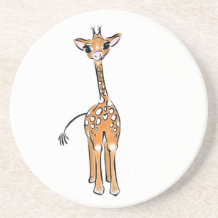 Cute Giraffe teckning, safari-djur Underlägg