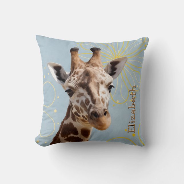 Cute Giraffe Tiling Head Kudde (Framsida)