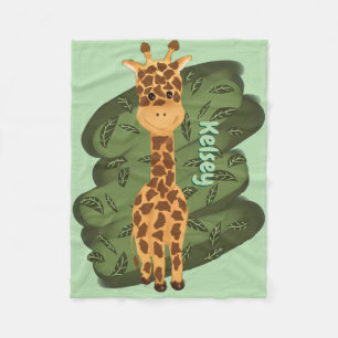 Cute Giraffe Ull Fleecefilt