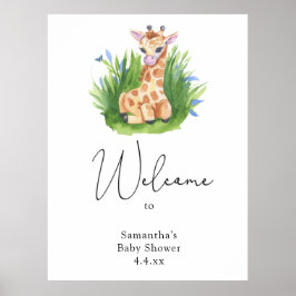 Cute giraffe - Välkomstskum Poster