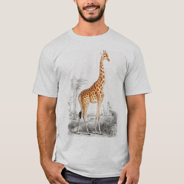 Cute giraffe vild african animal manar T-Shirt (Framsida)