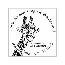 Cute Giraffe Vild African Animal Returadress Självfärgande Stämpel