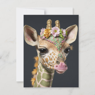 Cute Giraffe Vykort