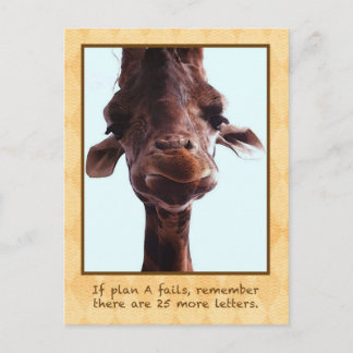 Cute Giraffe-vykort Vykort