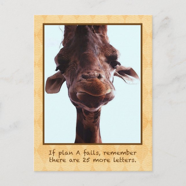 Cute Giraffe-vykort Vykort (Framsida)
