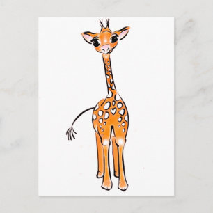 Cute Giraffe-vykort Vykort