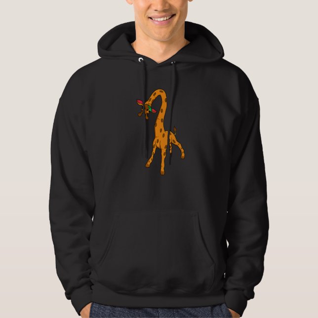 Cute Giraffe Zookeeper Hoodie (Framsida)