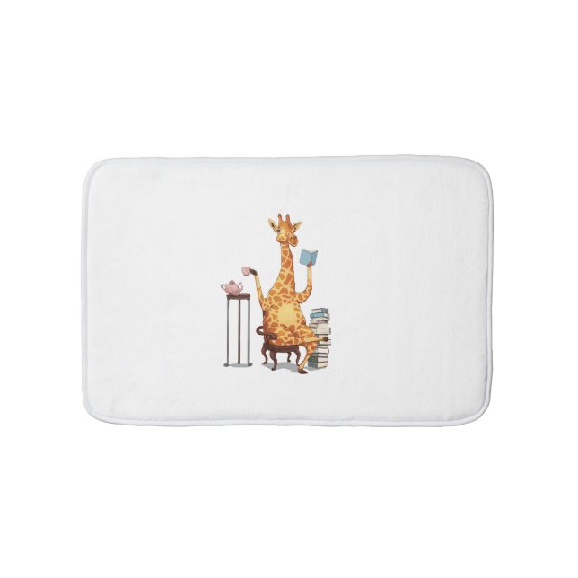 Cute Giraffes, Bokar och Tea Gift Badrumsmatta (Framsidan)