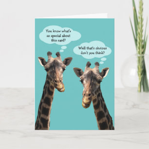 Cute Giraffes födelsedagskort för alla Kort