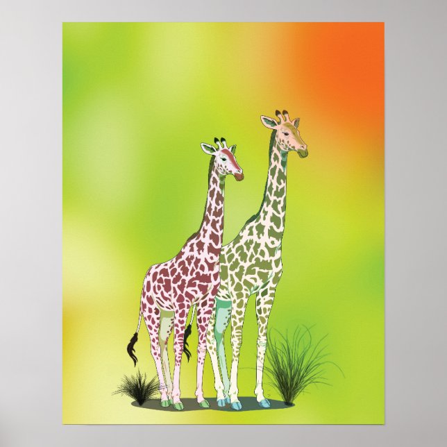 Cute Giraffes Poster (Framsidan)