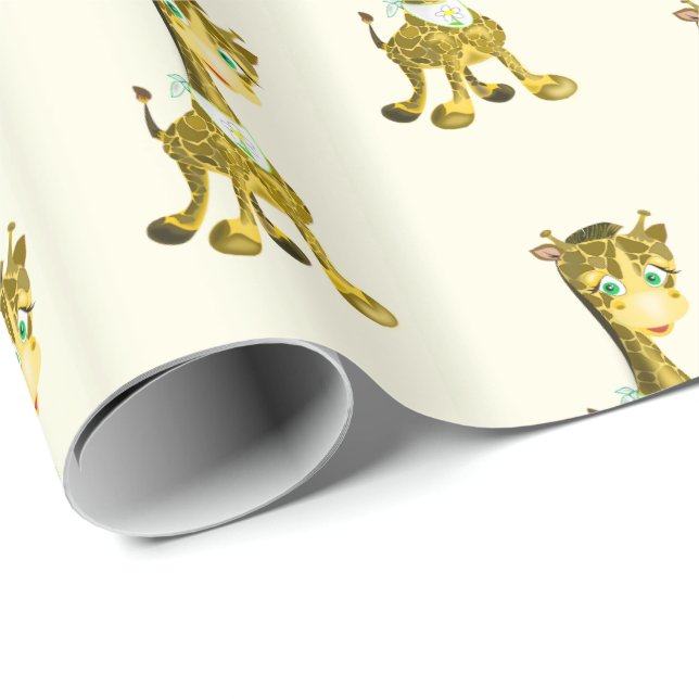 Cute Giraffes Wrapping Papper Presentpapper (Rullad Hörn)