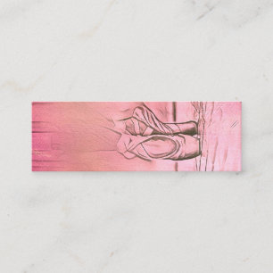 Cute Gire Rosa Anpassningsbar Ballet Tofflor Mini Visitkort