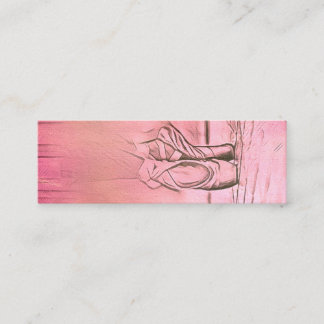 Cute Gire Rosa Anpassningsbar Ballet Tofflor Mini Visitkort