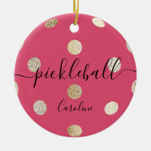 Cute Gire Rosa Guld Julgransprydnad Keramik