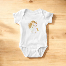 Cute Girl and Unicorn T Shirt
