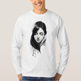 Cute Girl Ansikte Art 2023 T Shirt
