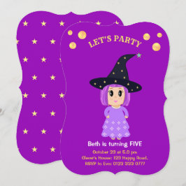 Cute Girl Birthday-inbjudan Inbjudningar
