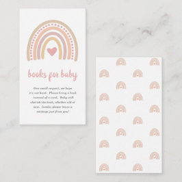 Cute Girl Boho Rainbow Bokar för Baby Baby Shower Tilläggskort