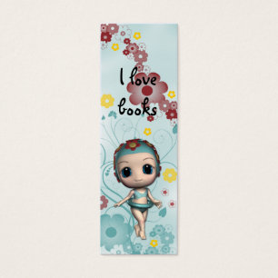 Cute Girl Bookmark Design Litet Visitkort