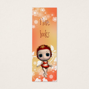 Cute Girl Bookmark Design Litet Visitkort