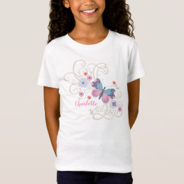 Cute Girl Butterfly T Shirt