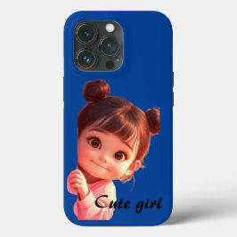 Cute Girl Cartoon - Adorable and Stylish