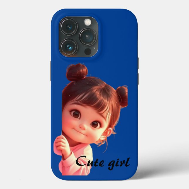 Cute Girl Cartoon - Adorable and Stylish (Baksida )