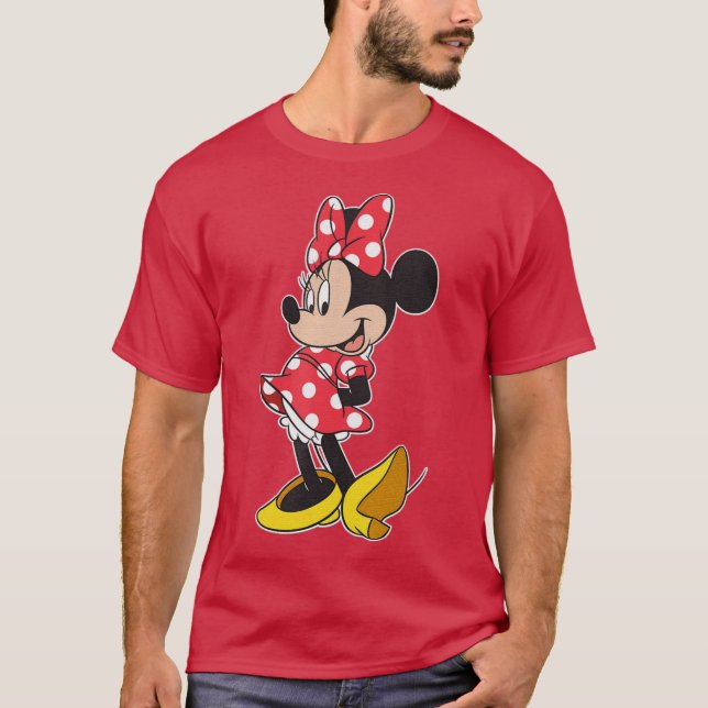 Cute Girl Cartoon Mouse Pose friend T Shirt (Framsida)
