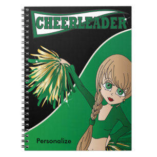 Cute Girl Cheerledare   DIY NAMN   Anteckningsbok 