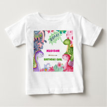 Cute Girl Dinosaur 4th Birthday Party