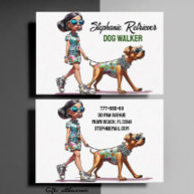 Cute Girl Dog Walker Pet Sitter