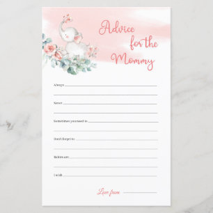 Cute Girl Elephant Eucalyptus Advice for Mamma