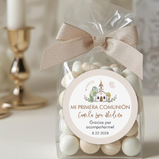 Cute Girl First Holy Communion Gifts and Favors Runt Klistermärke