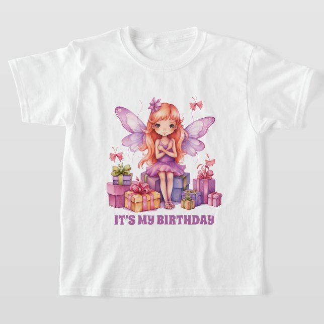 Cute Girl Födelsedagsfest T Shirt (Laydown)