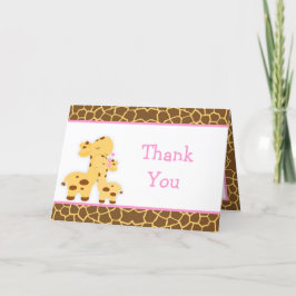 Cute Girl Giraffe Baby Shower Tack Kort