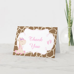Cute Girl Giraffe Tack Kort