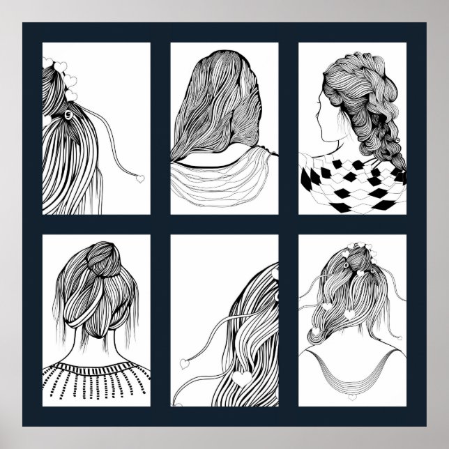 Cute Girl Hairstyle Poster (Framsidan)