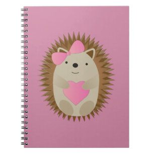 Cute Girl Hedgehog Anteckningsbok