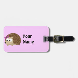 Cute Girl Hedgehog Bagagebricka