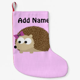Cute Girl Hedgehog Liten Julstrumpa